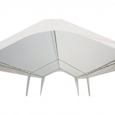 Abba Patio 10 x 20-FtcOutdoor Carport Canopy with 6 Steel Legs, White   565564100
